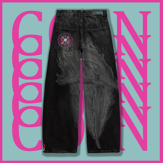 Liar Liar Pants on Fire Denim Jeans by Coin